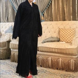 Velvet lace Abaya